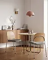 Set of 2 Dining Chairs ASHCROFT Metal Green/ Light Brown