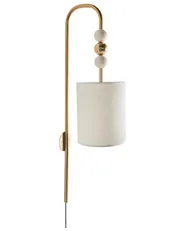 Applique LOKY Metallo Ottone/Beige_1024676