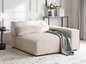 Corner Seat HELLNAR Velvet Light Beige Left Hand