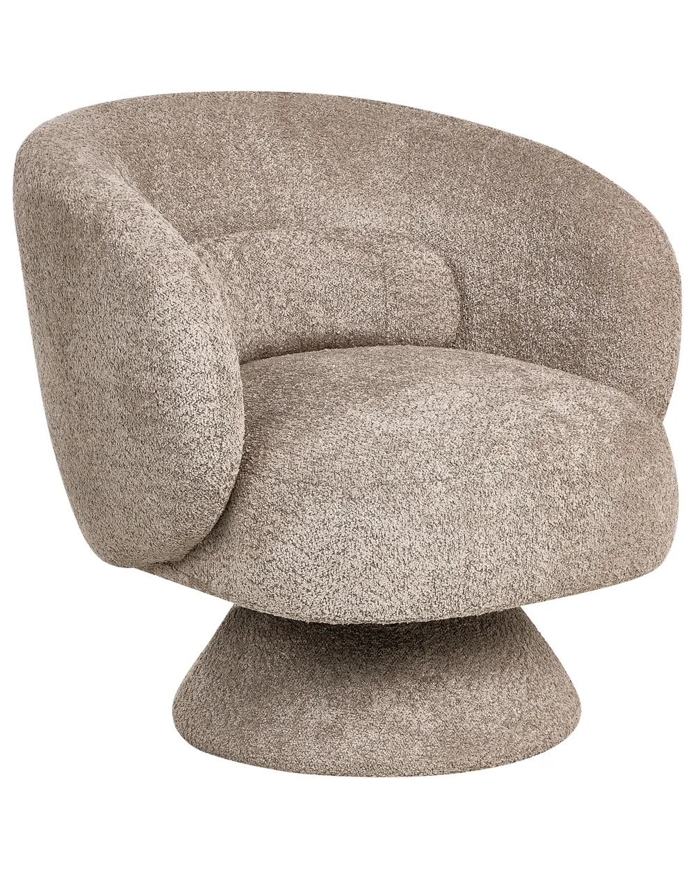 Poltrona girevole LIEKSA Bouclé Beige_984103