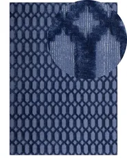 Rug CIZRE Navy Blue 160 x 230 cm Viscose_750434