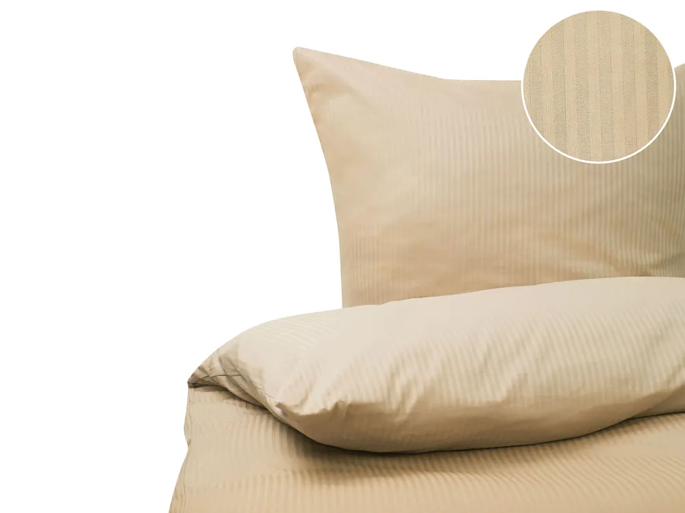 Dekbedovertrekset AVONDALE 135 x 200 cm Katoen-satijn Beige_815138