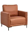 Armchair CILENS Fabric Golden Brown