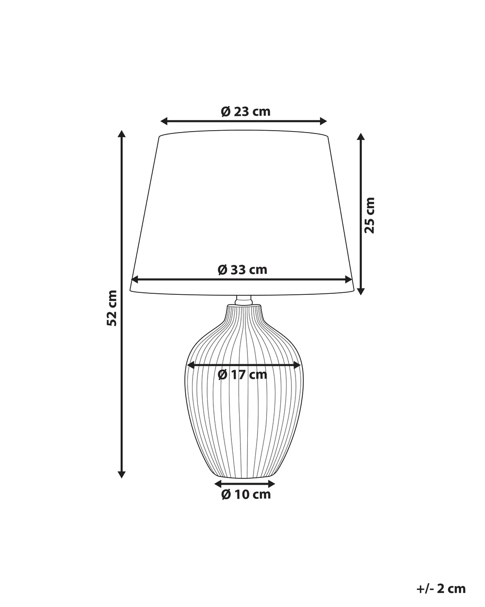 Table Lamp FERGUS Ceramic Brown_824116