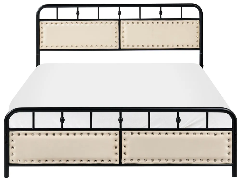 Bett mit Lattenrost Metall BREUILLET 140 x 200 cm Schwarz_1033476