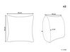 Set of 2 Faux Fur Cushions 45 x 45 cm Brown BAKIRA_917415