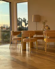 Set of 2 Dining Chairs UNITY Boucle Light Beige_1095850