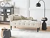 Left-Hand Chaise Longue IVRY Velvet Light Beige