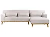 Corner Sofa SIMOS Fabric Light Grey Left Hand