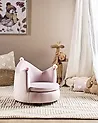 Kids Armchair Crown VEGA Velvet Pastel Pink