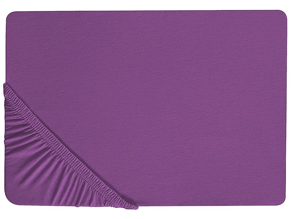 Coprimaterasso elasticizzato JANBU 180 x 200 cm Cotone Viola