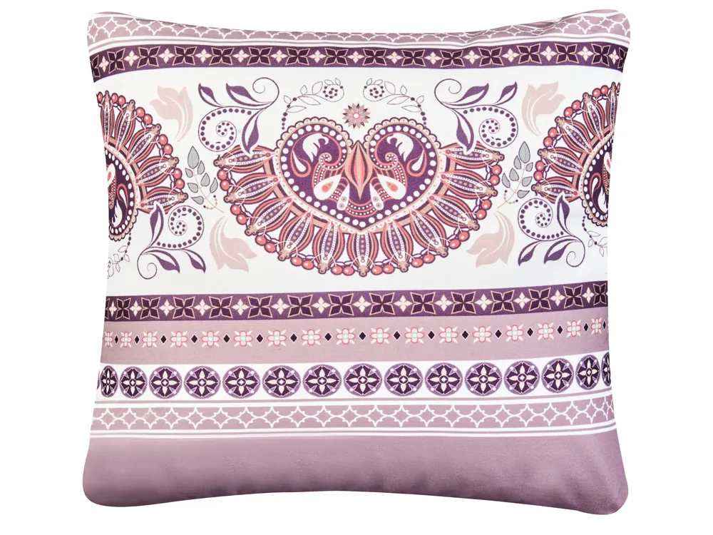Zestaw 2 poduszek ogrodowych TVISTA Wzór orientalny 45 x 45 cm Purpurowy_979857