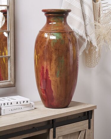 Dekorativ vase 65 cm brun HIMERA