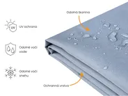 Ochranná plachta CHUVA 255 cm 180 cm 70 cm Sivá_929782