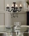 4 Light Acrylic Chandelier Black KALANG_695512