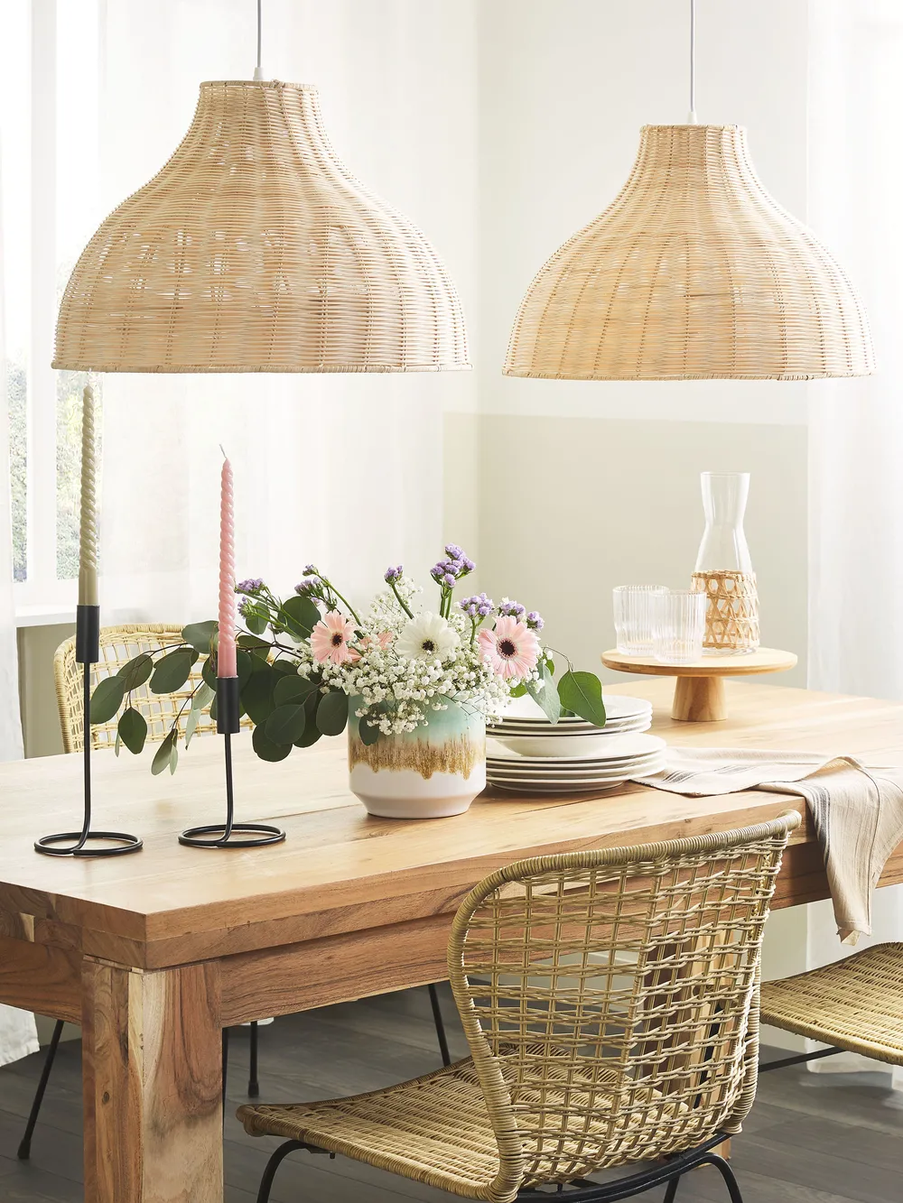 Pendant Lamp MILLIAN Rattan Light Brown_820079