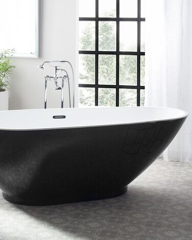 Freestanding Bath 1730 x 820 mm Black and White GUIANA