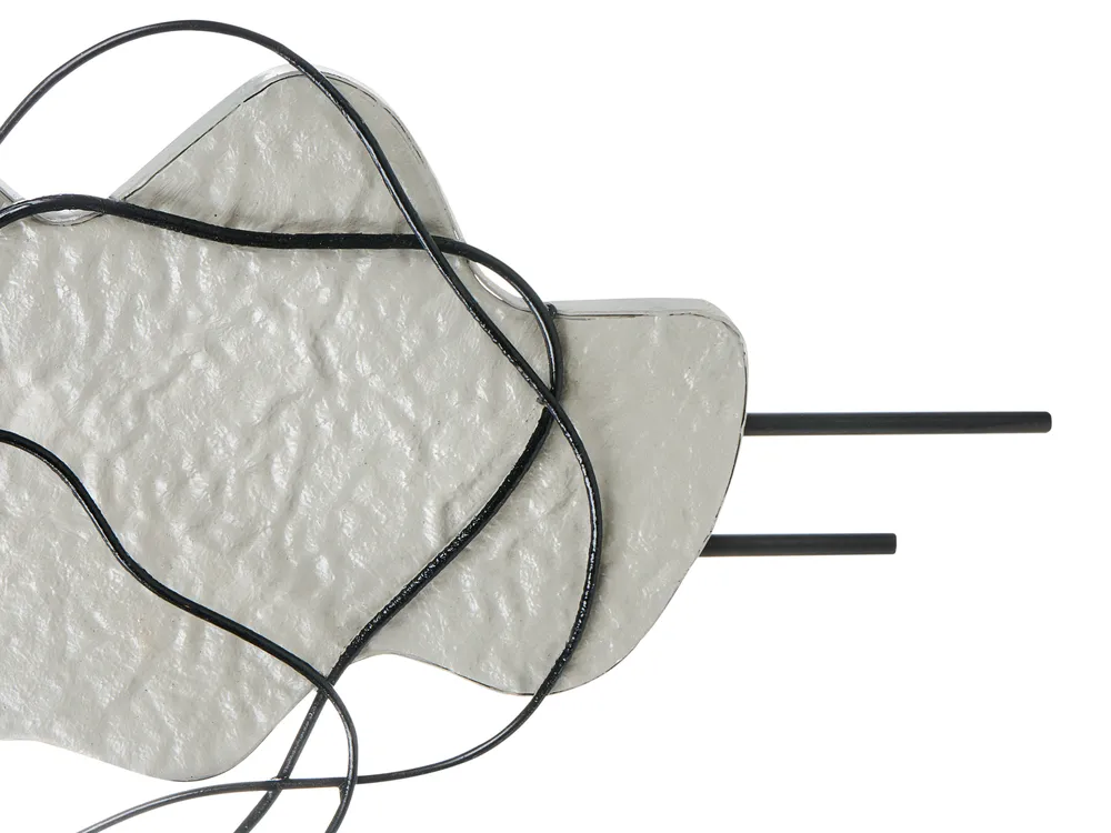 Dekoracja ścienna SALLINS Metal 48 cm Czarny_995399