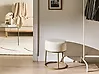 Footstool DELCO Velvet Off-White