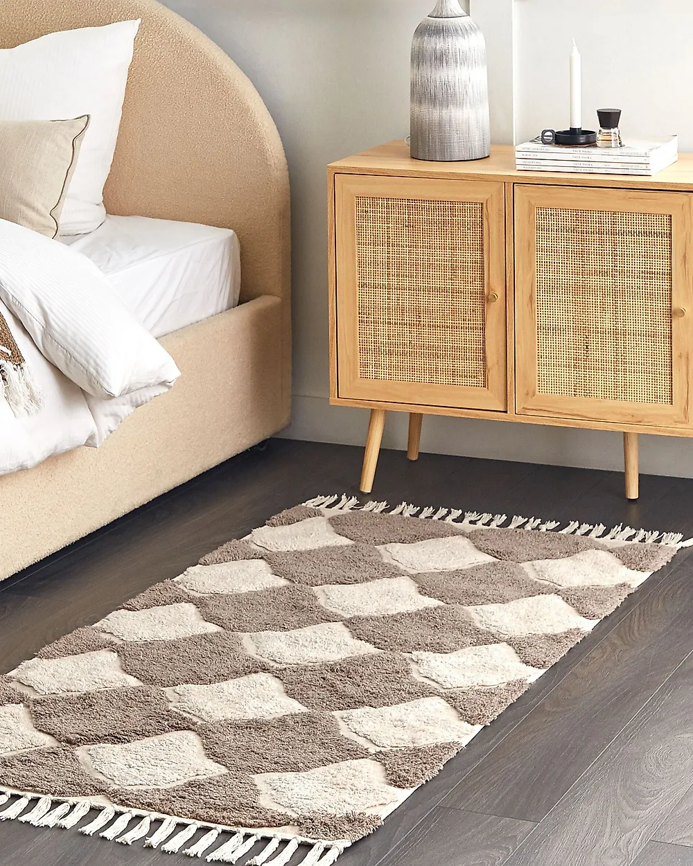 Rug SINOP Beige 80 x 150 cm Cotton_1183613