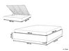 Béžová čalouněná postel s úložným prostorem, skládací 180 x 200 cm DINAN_780283