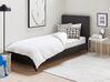 Łóżko tapicerowane 90 x 200 cm czarne AMBASSADOR_871102