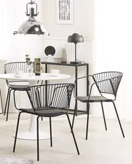 Set of 2 Dining Chairs RIGBY Metal Black_775542
