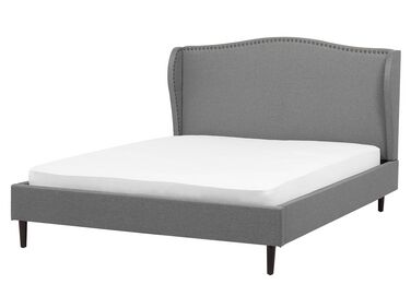 Čalúnená posteľ 160 x 200 cm sivá COLMAR
