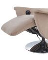 Fauteuil inclinable en tissu beige PRIME_927484