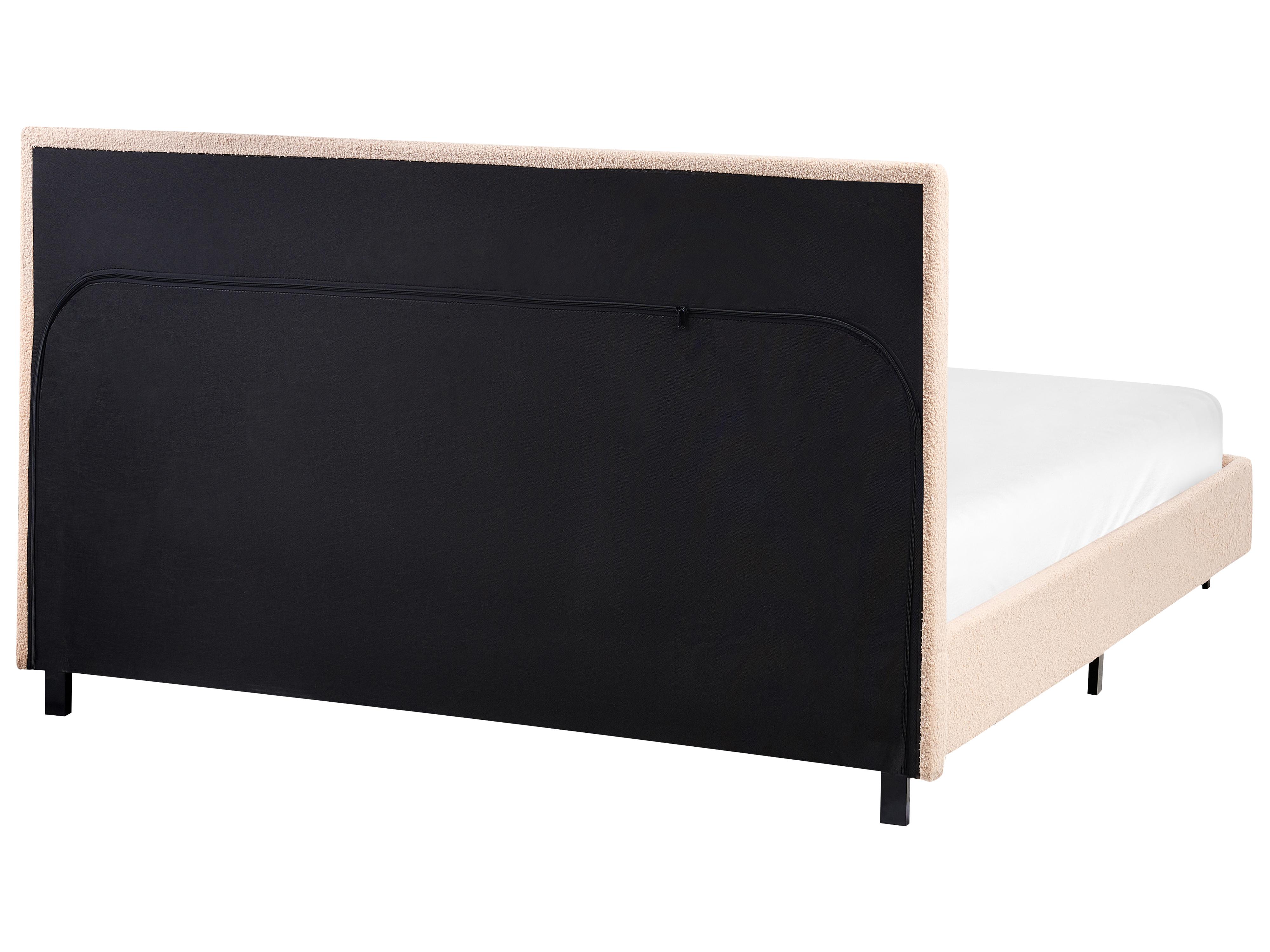Bed Boucle ALBI 120 x 200 cm (EU Small Double) Beige_1060907