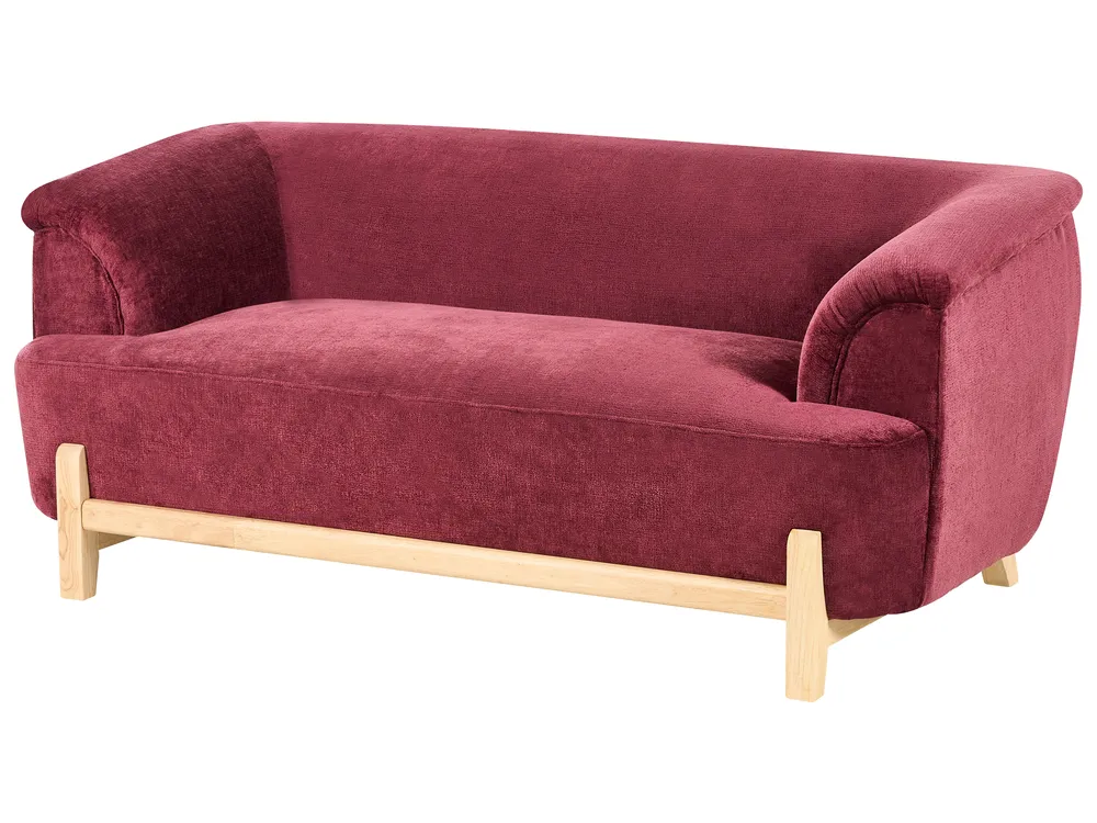 Set da salotto 5 posti ALNOR Ciniglia Bordeaux_1019123