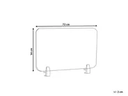 Desk Screen SPLIT 72 x 50 cm Grey_894515