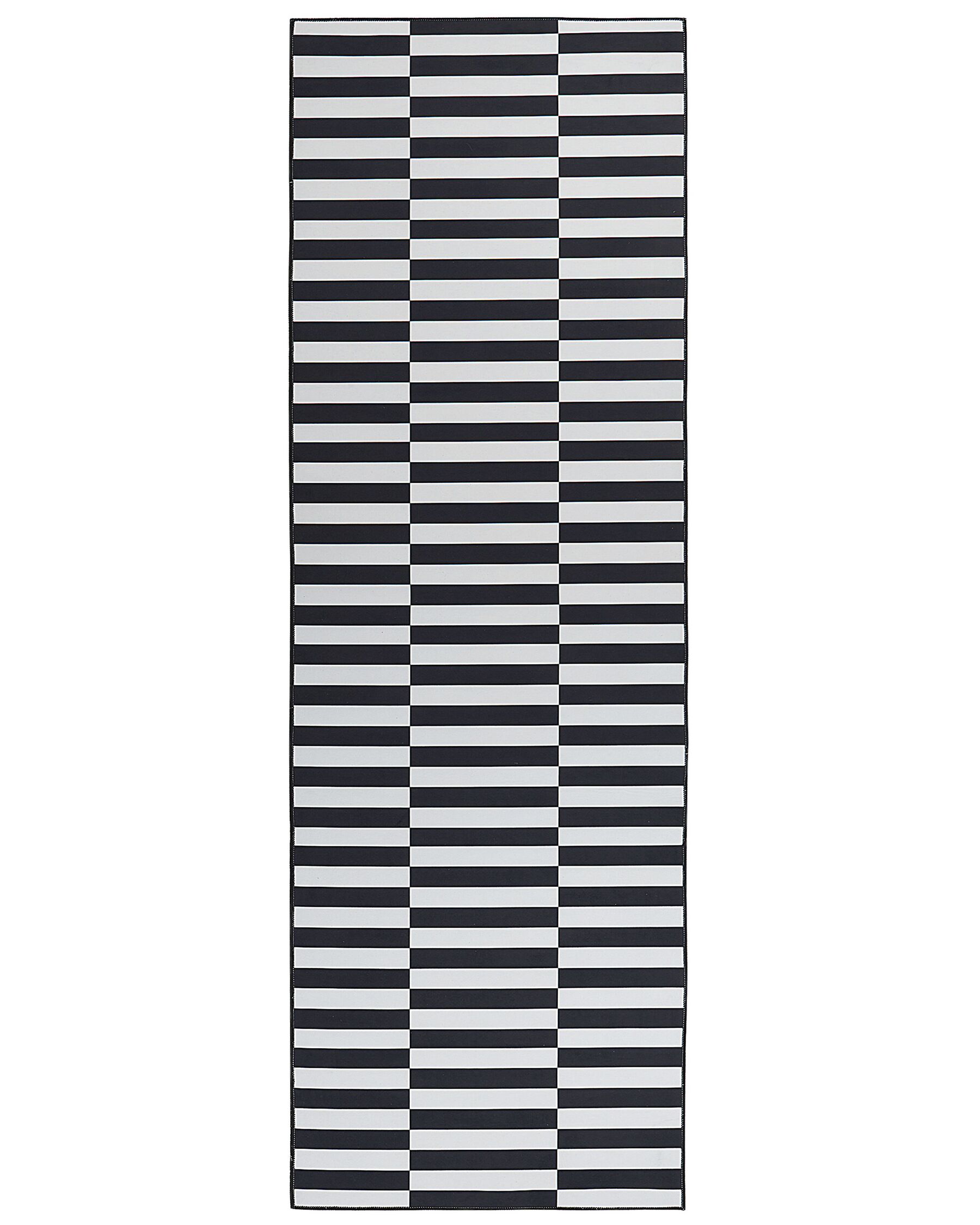 Koberec 80 x 240 cm čierna/biela PACODE_831680
