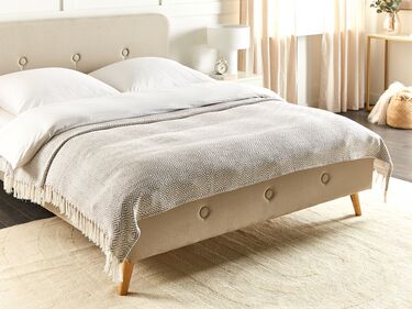 Cotton Bedspread 220 x 240 cm Taupe TOUTLI