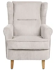 Wingback Chair ABSON Corduroy Light Beige_1186224