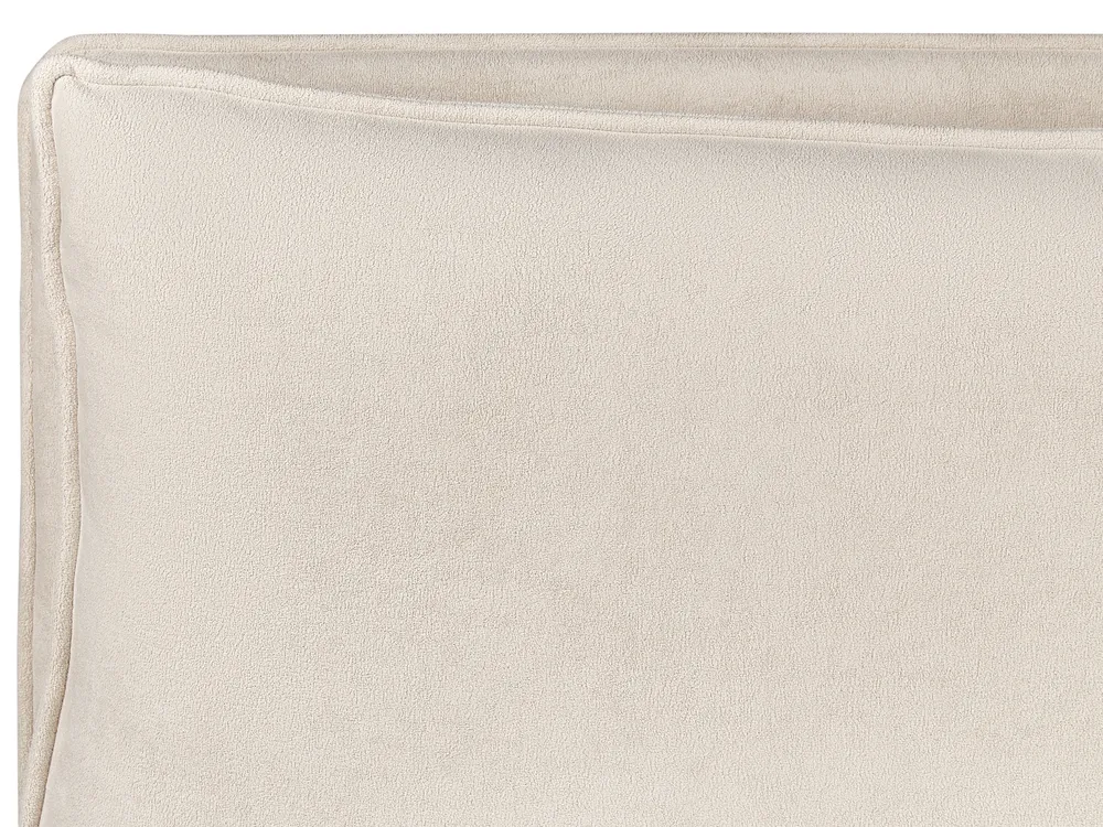 Bett mit Stauraum BAJONNA Stoff Hellbeige 160 x 200 cm_912477