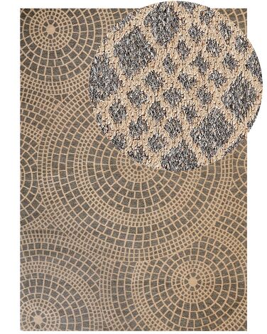 Jutový koberec 160 x 230 cm béžový/šedý ARIBA