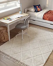 Kids Rug XELDEM  Light Beige 140 x 200 cm Cotton_1135415