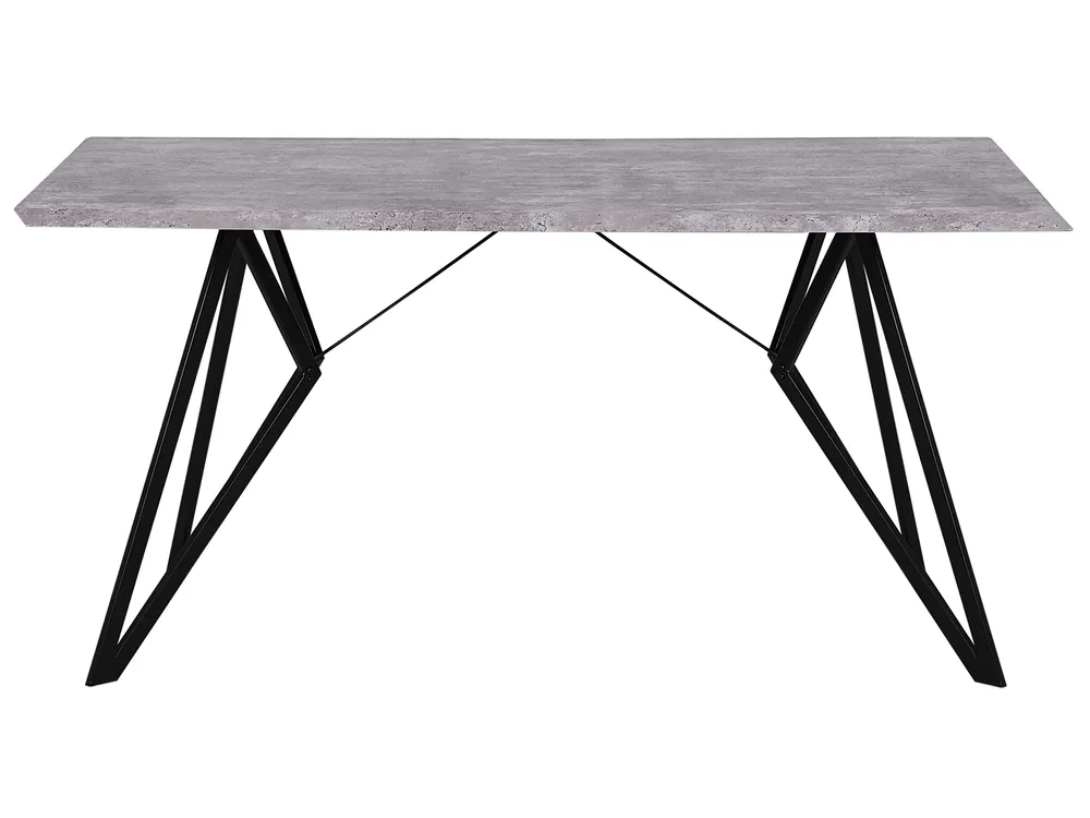 Dining Table BUSCOT Grey Concrete Effect 160 cm 90 cm_755598