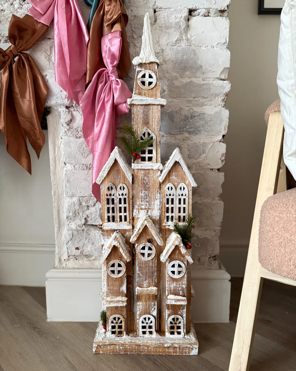 Christmas Decoration LED NILAKA 85 cm House Light Brown_1050509