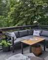 5 Seater Aluminium Garden Corner Sofa Set Grey MESSINA_926174