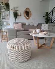 Pouffe PIRAK Cotton Light Beige_972563
