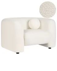 Poltrona LEIREN Bouclé Bianco_920643