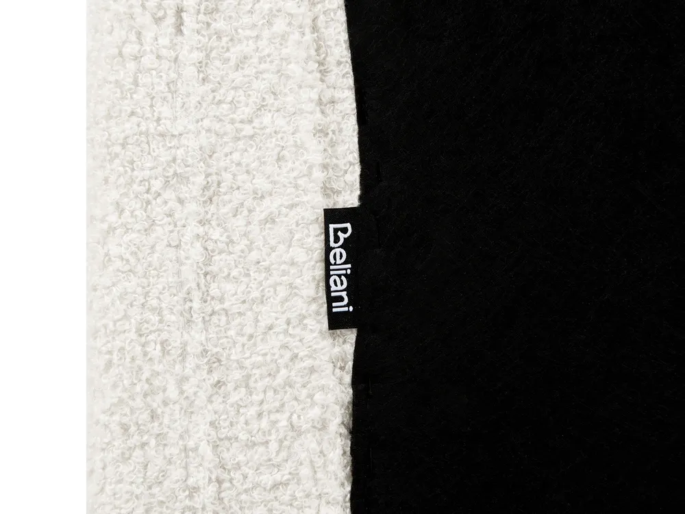 Bett mit Lattenrost Bouclé AMBILLOU 140 x 200 cm Cremeweiß_967571