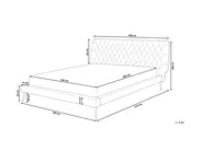 Bed Faux Leather ESSONNE 160 x 200 cm (EU King Size) Beige_774160