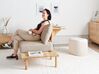 Soffa med bord 2-sits bouclé beige SALO_932581