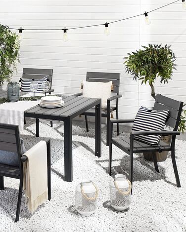 Set of 6 Garden Chairs Grey COMO