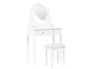 Dressing Table with Mirror and Stool DIVA White_823910