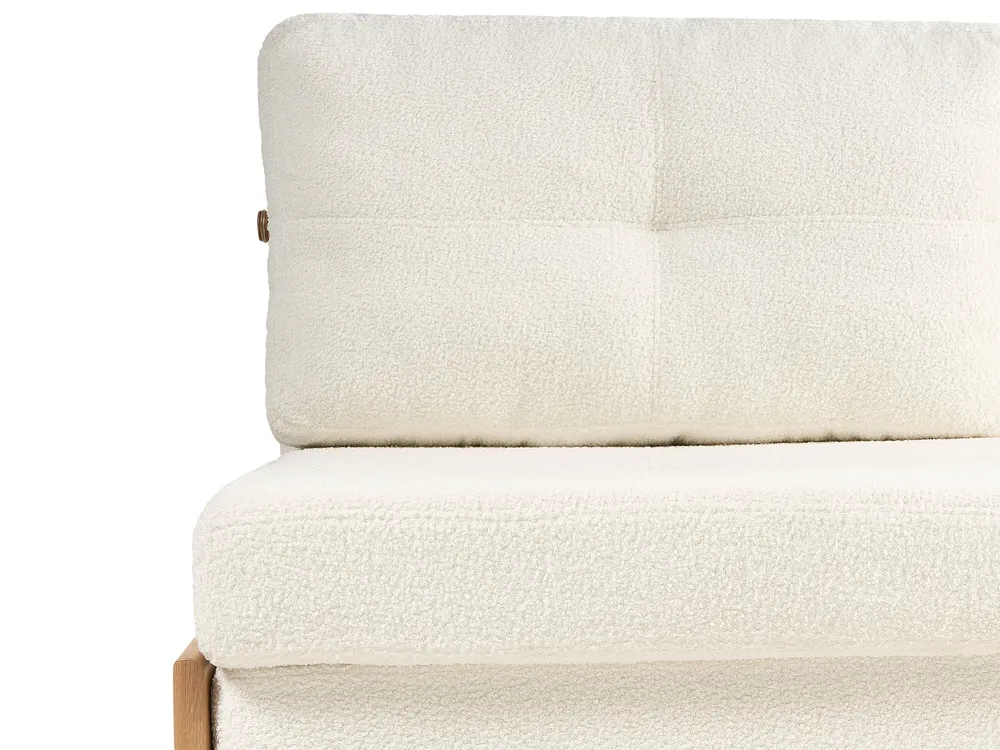 Set da salotto 3 posti EDLAND con Panca Bouclé Bianco_1041133