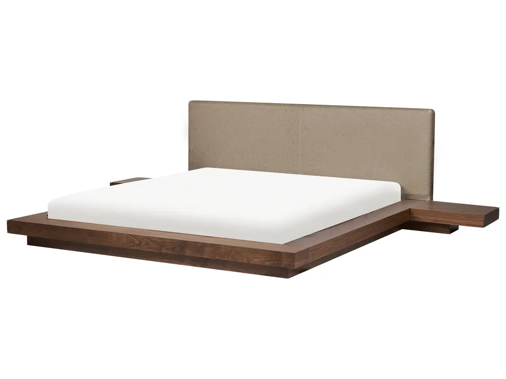 Łóżko LED Boucle ZEN 180 x 200 cm Jesion brązowy_1079918